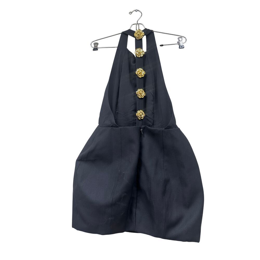 REVOLVE Atoir NWT Black Gold Tiffany Mini Dress Size 2 XS Luxury Birthday Unique - Picture 8 of 15